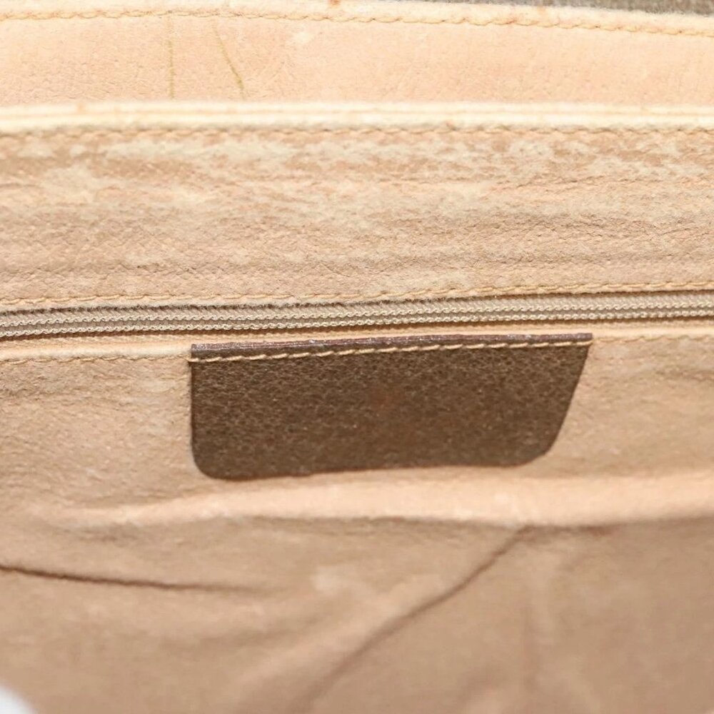 GUCCI GG Supreme Web Sherry Line Bag PVC Beige Gold 904 02 08 Auth 129908 - Picture 10 of 16